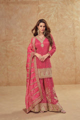 TISHA Collection Deep Rose Pink Salwar Kameez - Anu Fashion