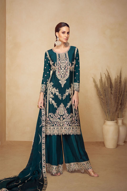 PAHAL Collection Deep Teal Green Salwar Kameez
- Anu Fashion