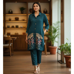 Cursh Chinnon Blue Co-Ord Set - Anu Fashion