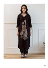 BLACK KURTA SET 694350
