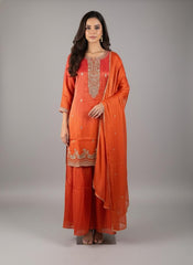 Orange Salwar Kameez - Anu Fashion