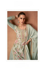 VANYA Collection Pastel Sage Green Salwar Kameez - Anu Fashion