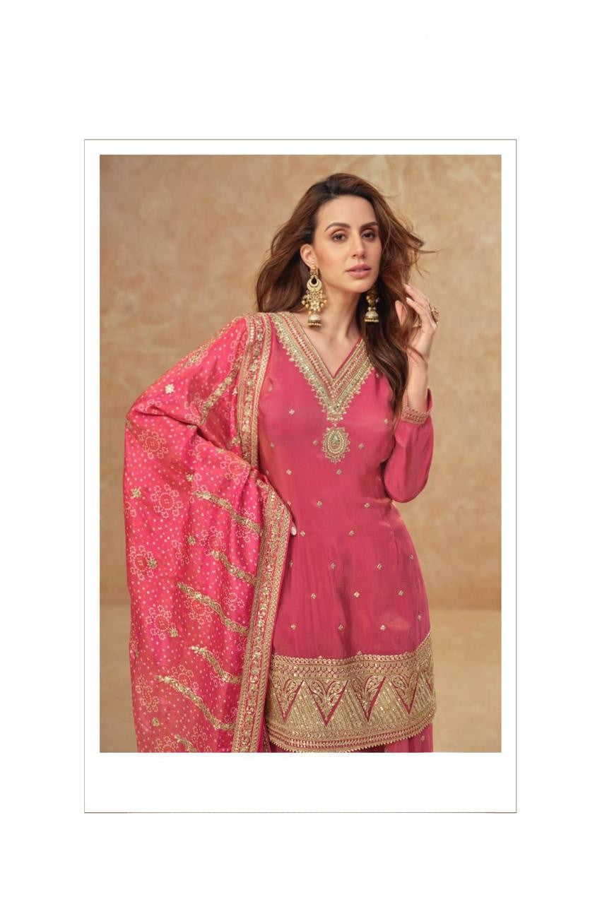 TISHA Collection Deep Rose Pink Salwar Kameez - Anu Fashion