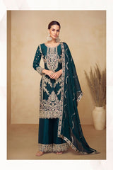 PAHAL Collection Deep Teal Green Salwar Kameez   - Anu Fashion