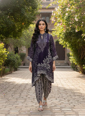 Purple Natural crepe Kafthan Dotti Set KS-003