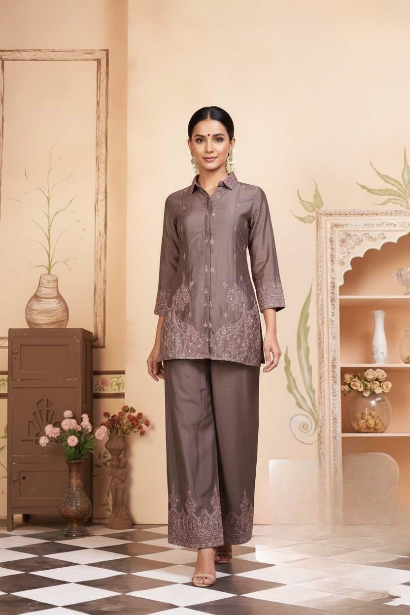 Brown Co Ord-set - Anu Fashion