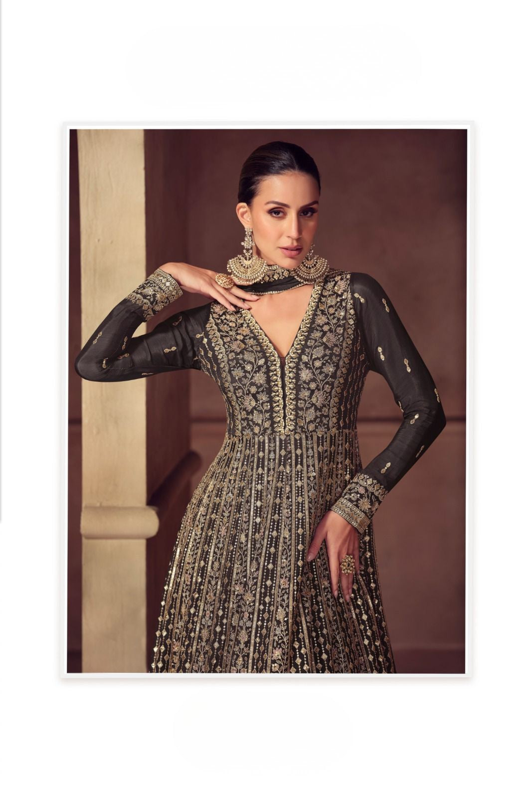 HAZAEL Collections Black Grown  - Anu Fashion