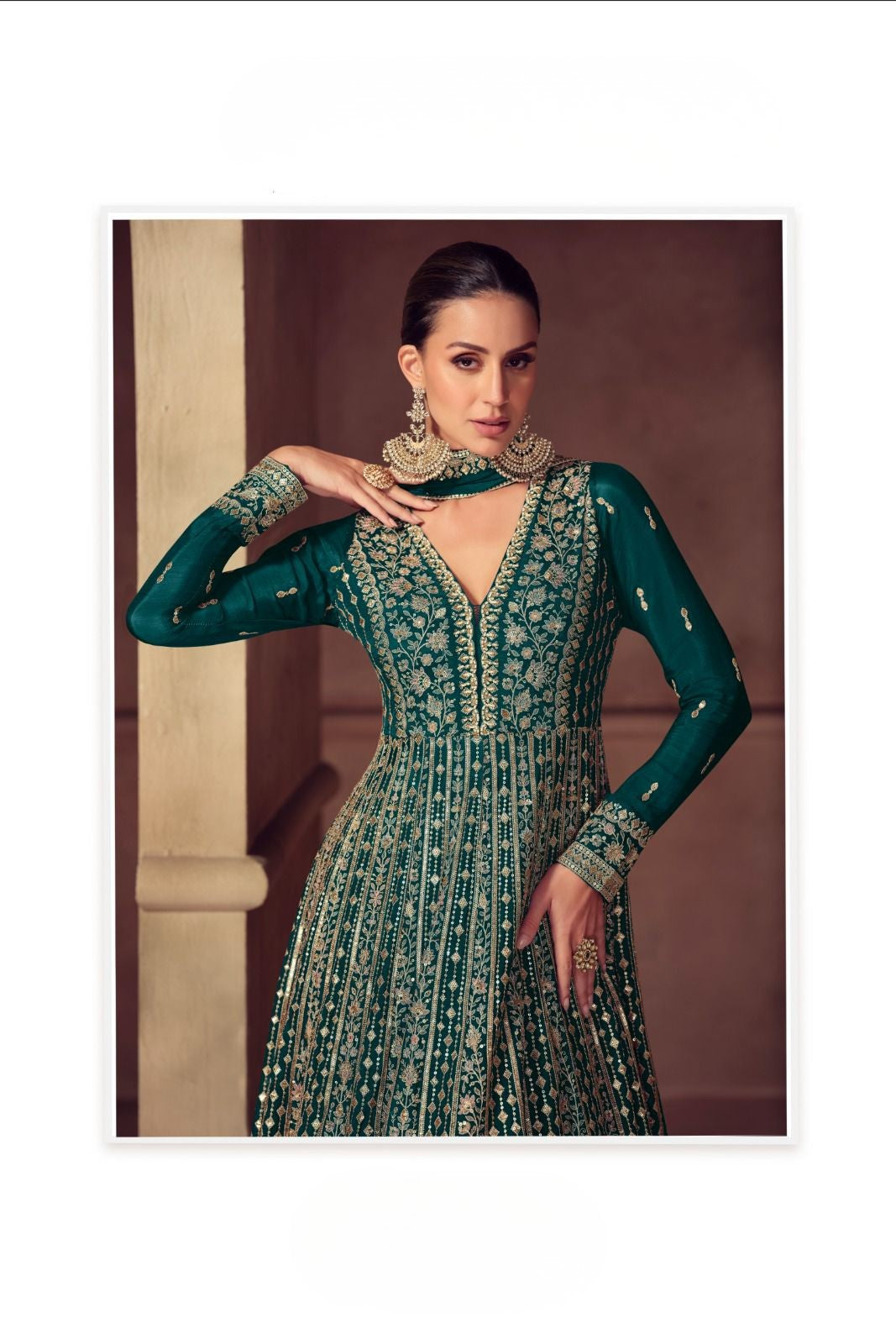 HAZAEL Collections Teal Green Grown - Anu Fashion