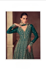HAZAEL Collections Teal Green Grown - Anu Fashion