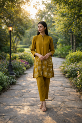 MUSTARD BROWN CO-ORD SET 7669344 - Anu Fashion