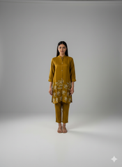 Mustard Brown Co Ord-set - Anu Fashion