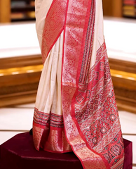 BEIGE DOLLA SILK SAREE 34NW-001