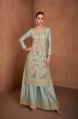 VANYA Collection Pastel Sage Green Salwar Kameez - Anu Fashion