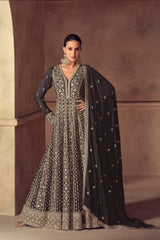 HAZAEL Collections Black Grown  - Anu Fashion